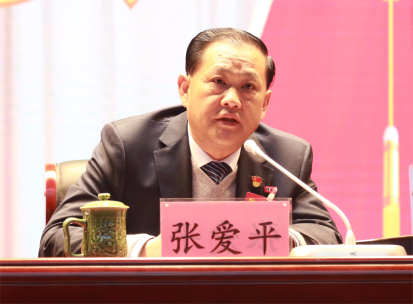 张爱平同志宣读中共徐州开云手机登录中心实业集团第一届党委成员分工及纪委成员分工